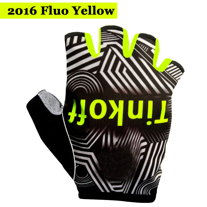 Handschoenen Saxo Bank Tinkoff 2016 zwart and geel